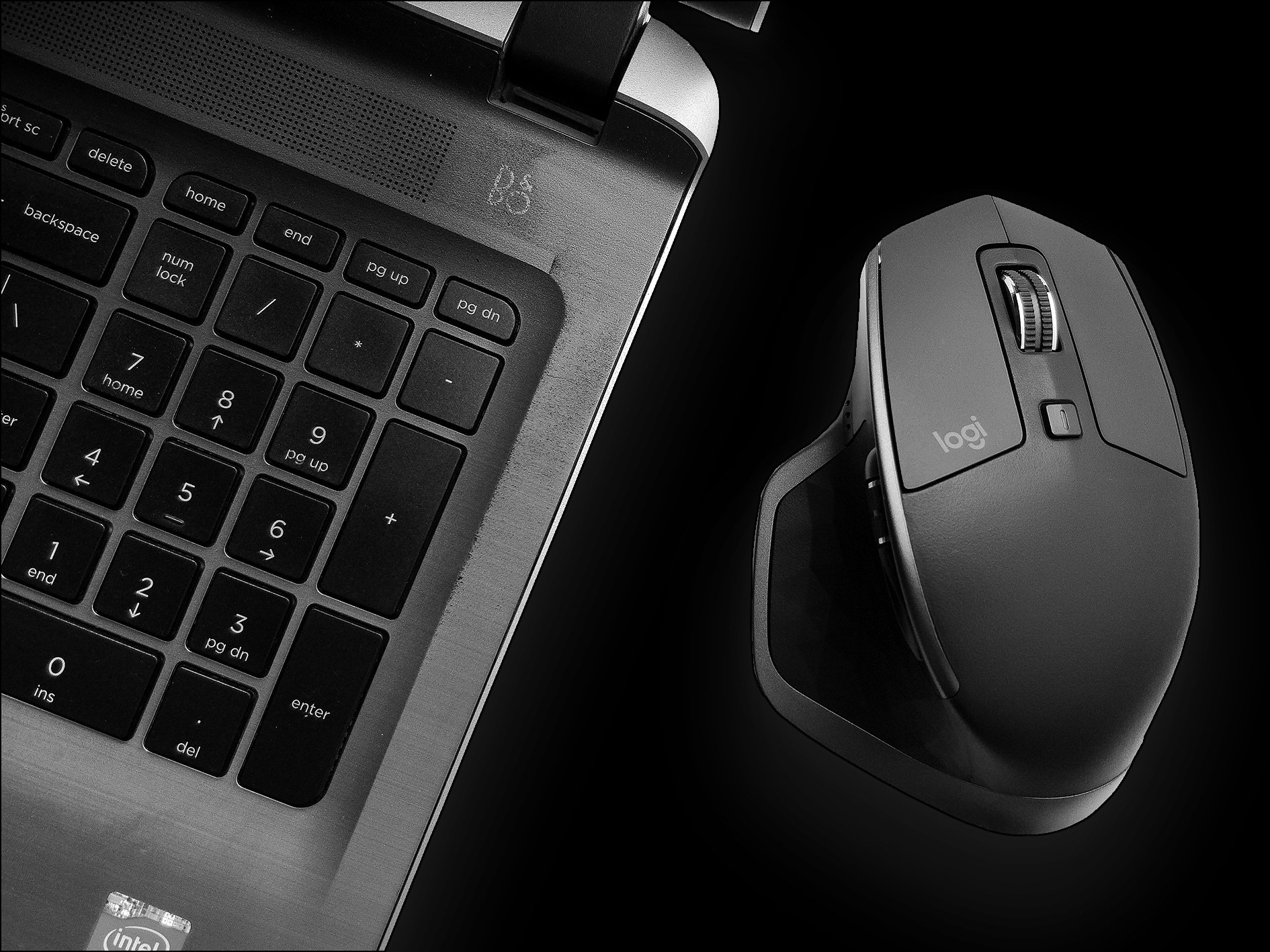 Dell Laptop and Logitech MX Master 2S - Captured Using A Smartphone